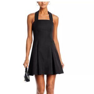 AQUA Halter Mini Dress - Black